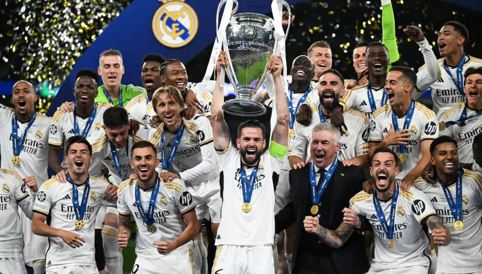Real Madrid celebrate winning the Champions League Source: Getty Images/Michael Regan